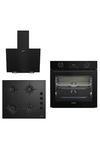 Arçelik 686 AFC 341 S + OCD T 601-1 ES + ADE 604-1 S New Black Star 3'lü Ankastre Set