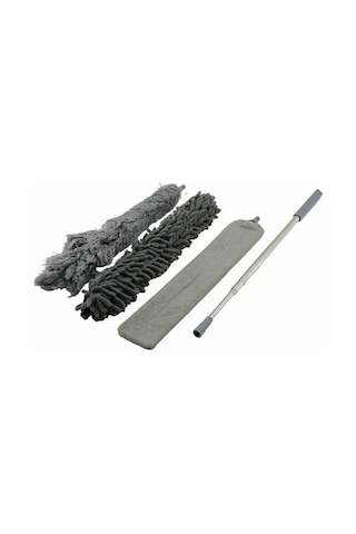 3 Başlıklı Teleskopik Mikrofiber Toz Alma Seti - 205 Cm Uzayan Saplı, Esnek Bükülebilir Tavan Ve Ulaşılması Zor Diğer