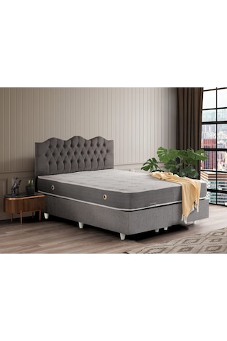 Azrayatakmobilya Çift Kişilik Comfort Yatak+baza+modelli Başlık 160 x 200 CM