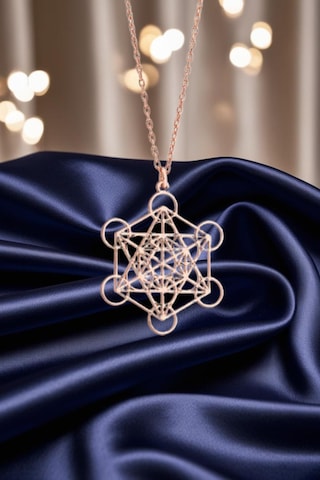 925 Ayar Gümüş Metatron Kolye Rose