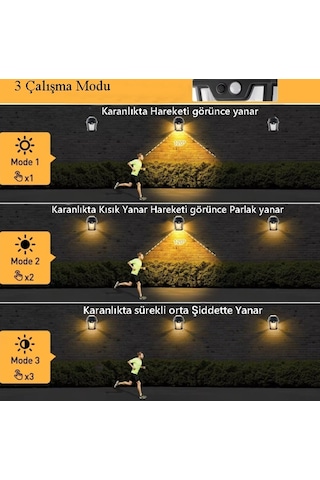 2'li Set Hw999 Güneş Enerjili Solar Bahçe Lambası - Solar Lamba