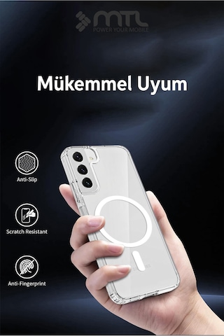 Samsung S22 Plus Şeffaf Magsafe Kılıf Mtl Safe