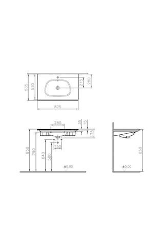 VitrA Frame 5708B403-0001 Etajerli Lavabo. 80 CM. Beyaz