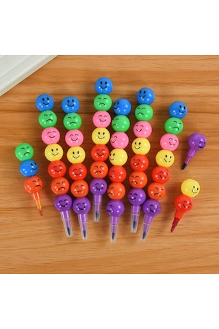 4'lü Emojili Yumurtlayan Boya Kalemi Seti Çok Renkli