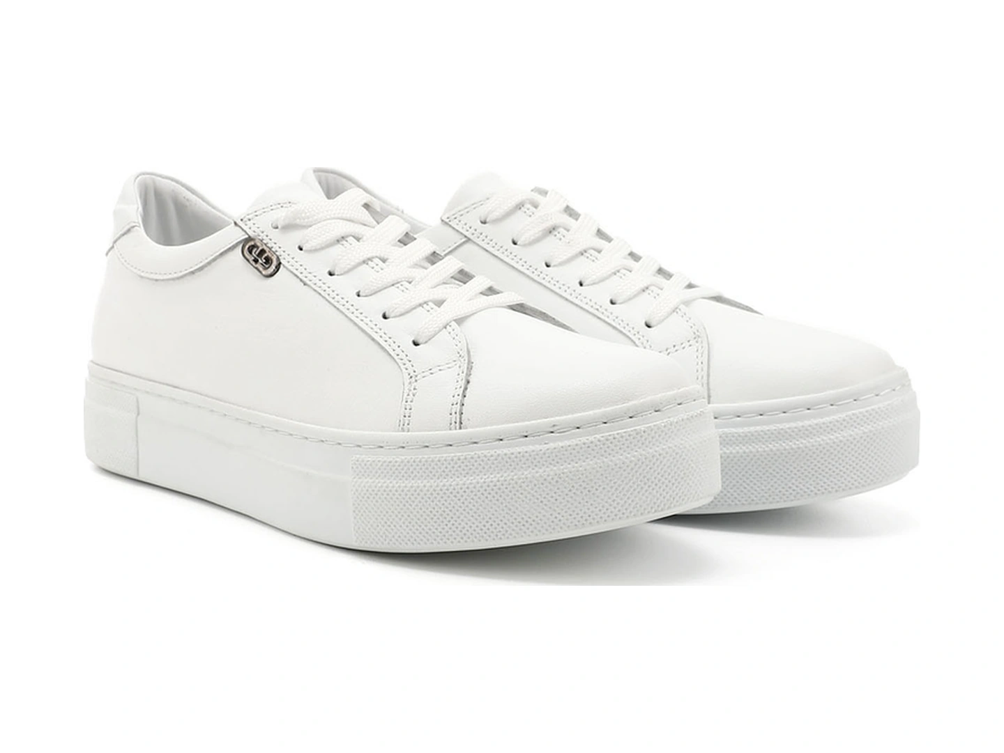 Gönderi(R) Gönderi R Kadın Beyaz Bağcıklı Dolgu Taban Hakiki Deri Sneaker Gdza13424240 Beyaz