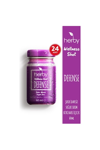 Herby Defense Ginger Shot 24'lü Paket Desteği Bitki Bazlı İçecek 24 x 60 ML