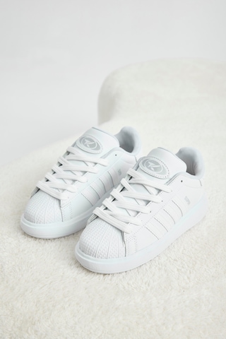 Tonny Black Rahat Kalıp Nefes Alabilen Bağcıklı Sneaker Çocuk Unisex Beyaz Sneaker Tbtmkd070