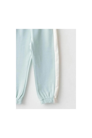 LC Waikiki Lcw Baby Yeşil Beli Lastikli Pamuklu Kız Bebek Eşofman Alt Dull Green