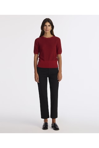 Yargıcı Regular Bisiklet Yaka Kısa Kol Kazak 25kktr2020x 043 Kırmızı