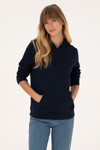 U.S. Polo Assn. Kadın Lacivert Kapüşonlu Sweatshirt 50320557-VR033