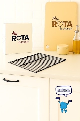 Kare Izgara Nihale, Metal Nihale, Çay Altlığı, Tencere Ve Tava Altlığı Siyah 2