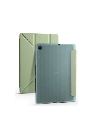 Samsung Galaxy Uyumlu Tab S6 Lite Sm-p620 10.4" Kılıf Kalem Bölmeli Standlı Katlanabilir Kalemlikli Silikon Kılıf