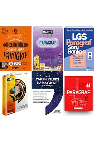 8.sınıf 2024-2025 Paragraf 6 Kitap Set