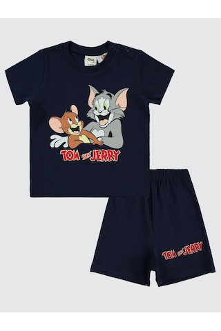 Tom And Jerry Erkek Bebek Takım 6-18 Ay Lacivert