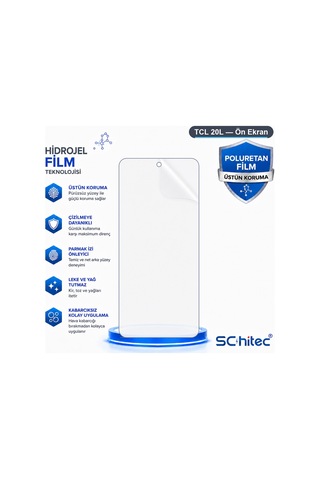 Tcl 20l Uyumlu Ön Yüzey Nano Şeffaf Hidrojel Ekran Koruyucu 67317229