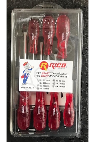 Rico 7 Parça Craft Şeffaf Tornavida Seti Kraft