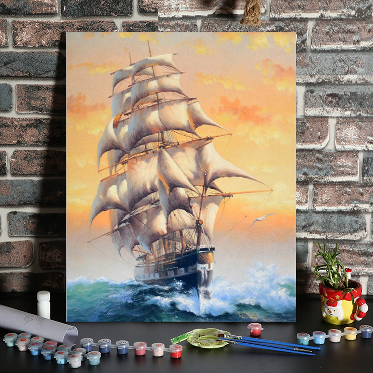 Moveevo 40x50cm Dıy Rakamlı Yağlı Boya Tablosu - Ev Dekorasyonu, Stres Azaltıcı, Tüm Beceri Seviyeleri İçin, Çerçevesiz Sanat El Eseri Diğer