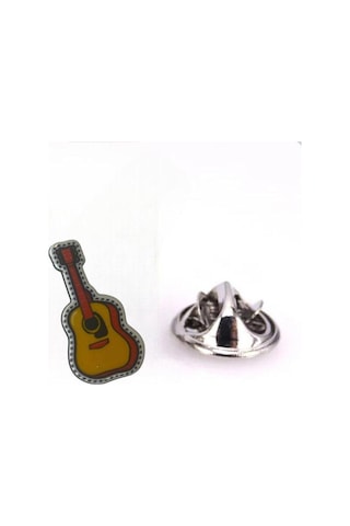 Herşey Nota Gitar Yaka İğnesi Rozet Çok Renkli