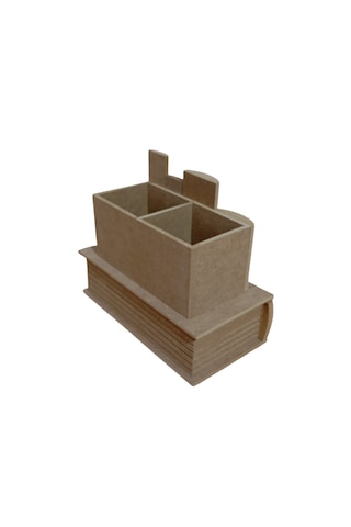 Mdf Kitap Şeklinde Çekmeceli Kalemlik