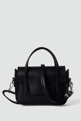 Shule Bags Dimple Retro El Ve Çapraz Çanta Siyah Siyah