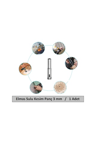 Venoa Cam Mermer Granit Fayans Delici Panç Seti Sulu Kesim 3 Mm