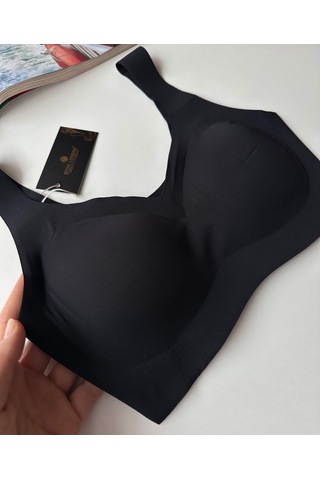 Carla Balensiz Dikişsiz Push-up Invisible Ice-silk Görünmez Süt Siyah
