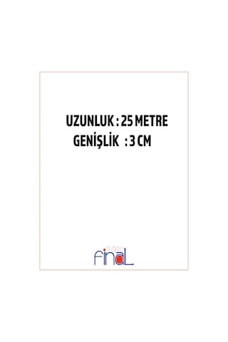 3 Cm X 25 Metre Beyaz Geniş Yassı Lastik Bel, Paça, Don Ve Elastik Bant İçin