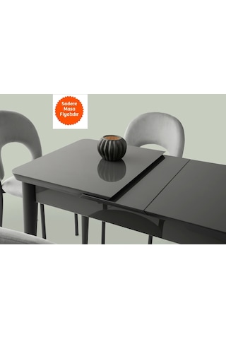 Ortadan Açılır Büyüyen Yemek Masası Açık Gri 70x120cm Gri