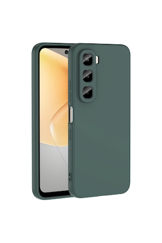 Maks Technology İnfinix Hot 60i 4g Kılıf Mkst Mara Lansman Kapak - Koyu Yeşil