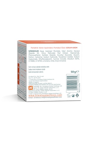 Himalaya Vitamin C Parlaklık Veren Ton Eşitleyici Portakal Özlü Serum Krem 50 ML