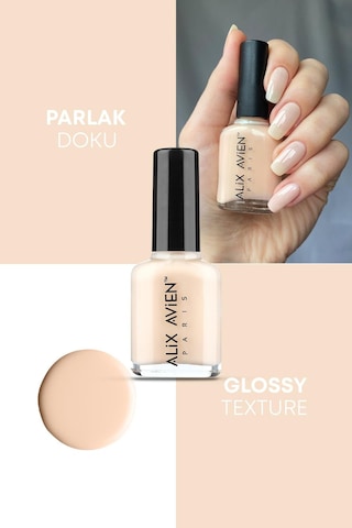 Alix Avien Krem Rengi Oje 06 Yüksek Pigmentli Uzun Süreli Kalıcılık Hızlı Kuruma Nail Lacquer 06