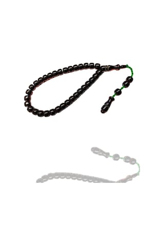 Sıkma Serisi Kırmızı Bilek Boy Kehribar Tesbih Sistem Püsküllü Gümüş