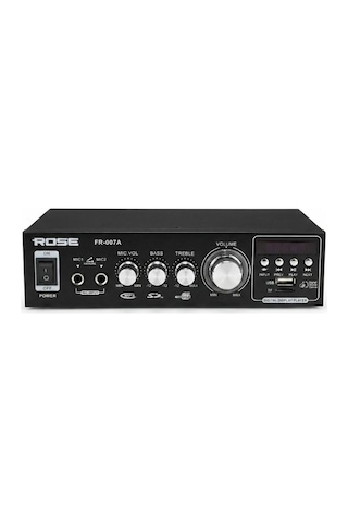 Rose Fr-007a 2x50 Watt Stereo Anfi 12v/220v Mp3, Bluetooth, Sd Kart 2 Mikrofon Girişli Kumandalı