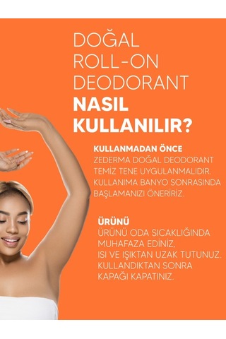 Zederma Doğal Roll-on Deodorant Portakal