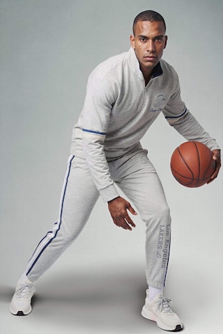 Defacto Nba Los Angeles Lakers Standart Fit Skuba Dalgıç Kumaş Jogger F6978ax26spgr421 Gri-gr421