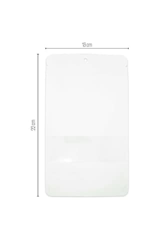 13X22.5X7 Beyaz Kraft Pencereli Kilitli Doypack 50 Adet