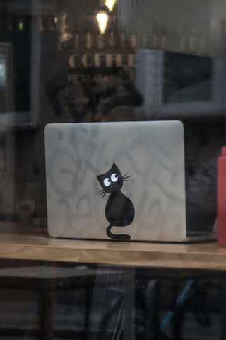 Laptop Kedi Stickeri Kedi Stickeri Bilgisayar Üzerine Sticker