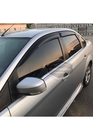 Ford Focus 2 - 2.5 Sedan 2004-2011 Uyumlu Mugen Cam Rüzgarlığı Seti Piano Black 4'lü İthal (00) (ŞüsCarOto Aksesuar)