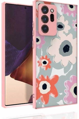 Galaxy Note 20 Ultra Kılıf Desenli Kamera Korumalı Parlak Zore Nora Kapak NO5