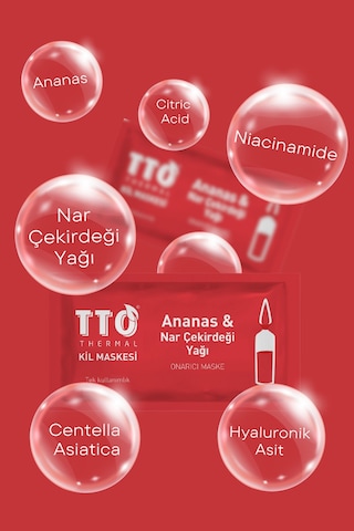 Tto Thermal Ananas ve Nar Çekirdeği Yağ Içeren Kil Maskesi