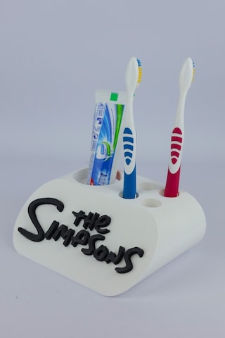 The Simpson - Dekoratif Diş Fırçalık Beyaz