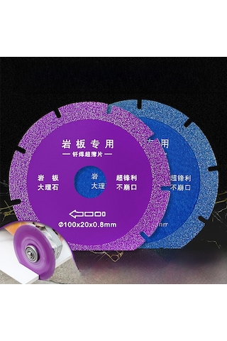 Maiyame Profesyonel Mermer Seramik Kesici: İnce Taş Paneli Kırılmaz Kenarli Diamantlı Testere 110mm U Dişli Kuru Kesim