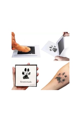 Çerçeve Mürekkepsiz Baskı Kiti Pet Anı Hediyesi Güvenli Kedi Köpek Pati İzi Fotoğraf Çerçevesi Seti