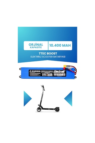 Ttec Boost Uyumlu Batarya Standart Kapasite 36v 10.400mah Elektrikli Scooter Bataryası Mavi