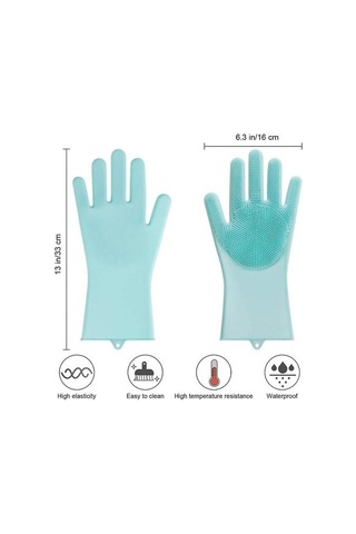 Pet Bakım Eldiven, Köpekler İçin Nazik Banyo Şampuanı Masaj Eldivenleri Kediler Yeşil