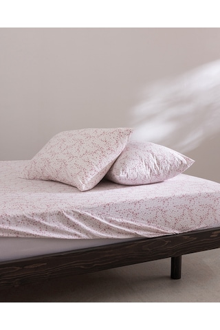 Madame Coco Octave King Size %100 Pamuk Ranforce Baskılı Lastikli Çarşaf Takımı - Pudra 8684427342190 Çok Renkli