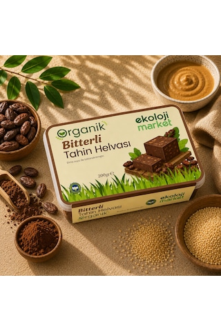 Organik Tahin Helvası Bitter 200 Gr. Organik Tahin Helvası Bitter 200 Gr.