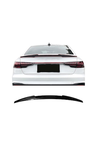 Audi A4 B9 Sedan M4 Bagaj Üstü Spoiler Parlak Siyah Spoyler Plastik İthal 2018+