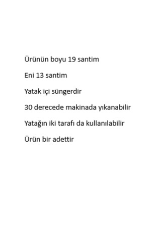 X-perk Gine Pig Domuzu Tavşan Kemirgen Yatağı Sünger Dolgulu 19 CM