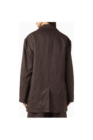 Represent Crimp Single - Breasted Blazer, Lüks Tek Düğmeli Klasik Ceket Kahverengi